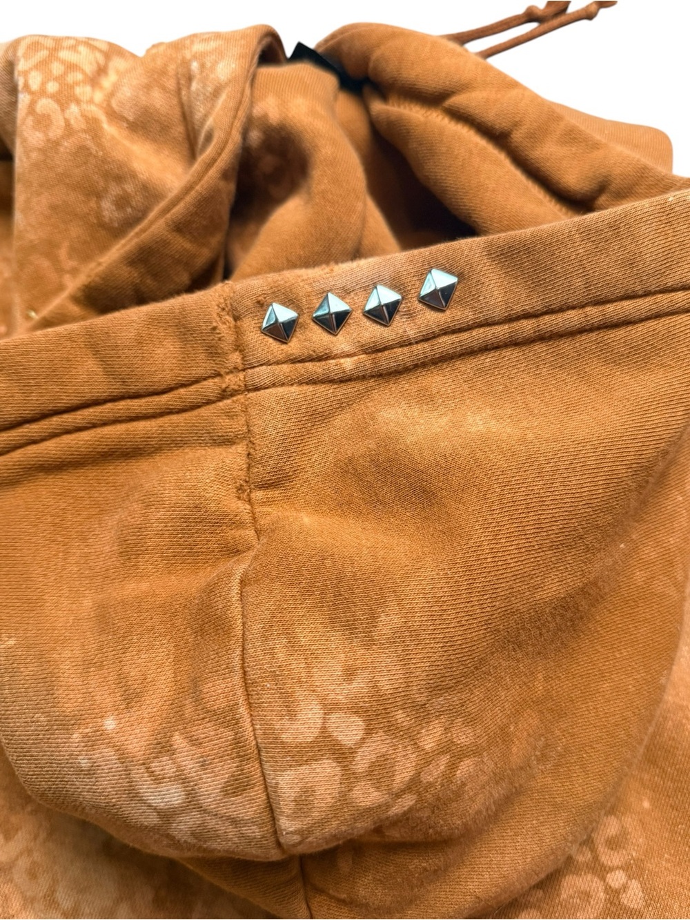 Nike Women’s Small Custom Leopard Distressed Studded Hoodie One of a Kind - Picture 4 of 10
